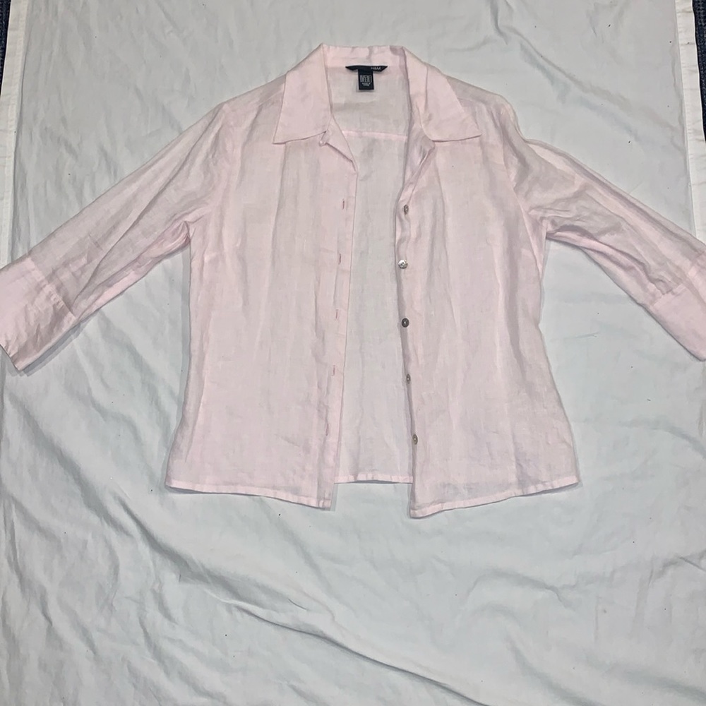 H&M light pink button up